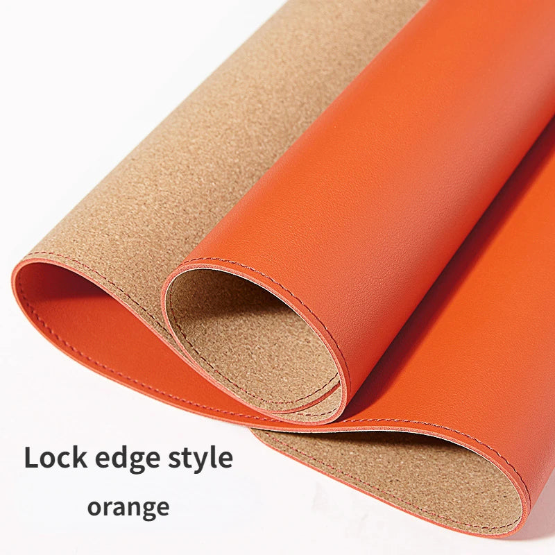 2025New office Mouse Pad 90x45/80x40/70X35/60X30cmComputer Waterproof Table Pad PU Leather Large Desk Mat Double-sided