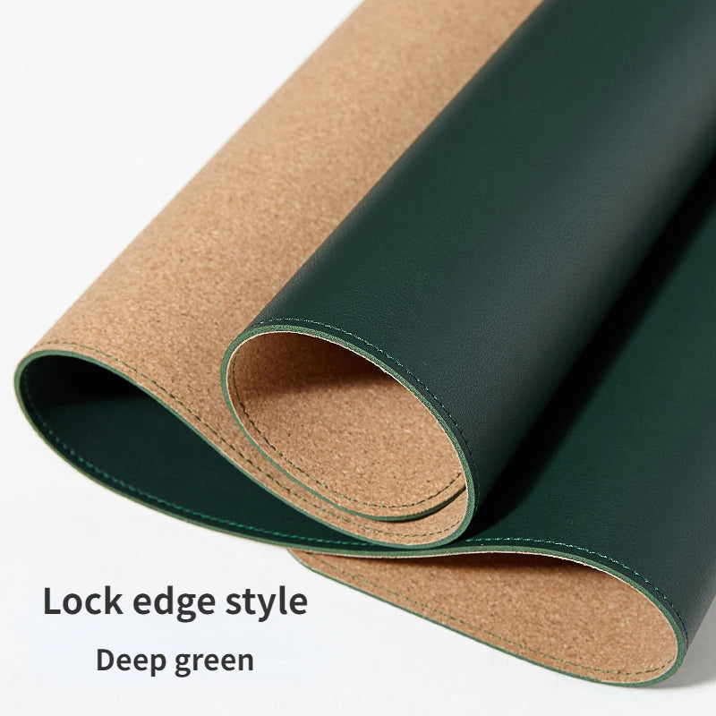 2025New office Mouse Pad 90x45/80x40/70X35/60X30cmComputer Waterproof Table Pad PU Leather Large Desk Mat Double-sided