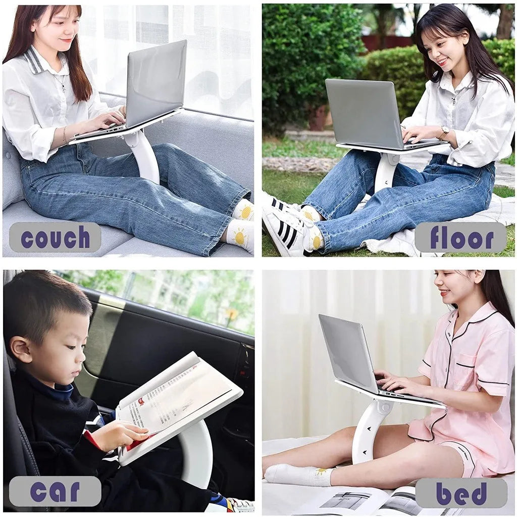 Eary Portable Car Dining Table Laptop Stand Multi-Angle Adjustable Book Reading Holder Fit For Car Seat Sofa Bed Car Accessories