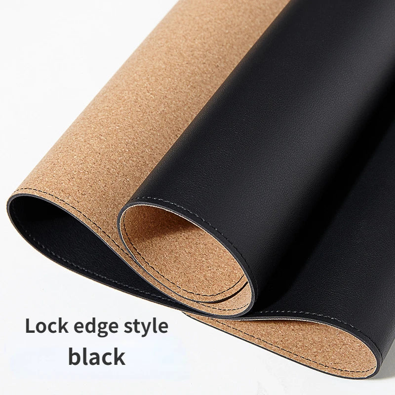 2025New office Mouse Pad 90x45/80x40/70X35/60X30cmComputer Waterproof Table Pad PU Leather Large Desk Mat Double-sided