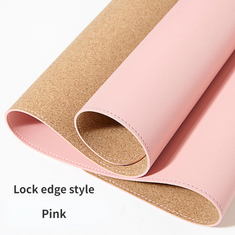 2025New office Mouse Pad 90x45/80x40/70X35/60X30cmComputer Waterproof Table Pad PU Leather Large Desk Mat Double-sided