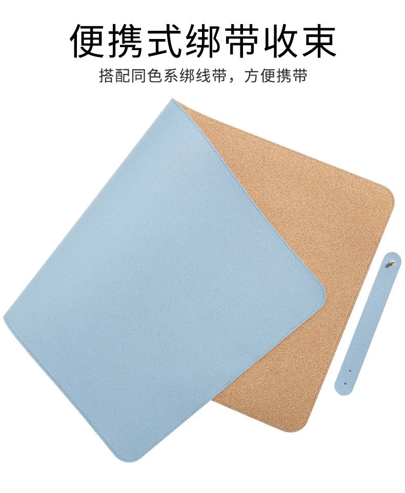 2025New office Mouse Pad 90x45/80x40/70X35/60X30cmComputer Waterproof Table Pad PU Leather Large Desk Mat Double-sided