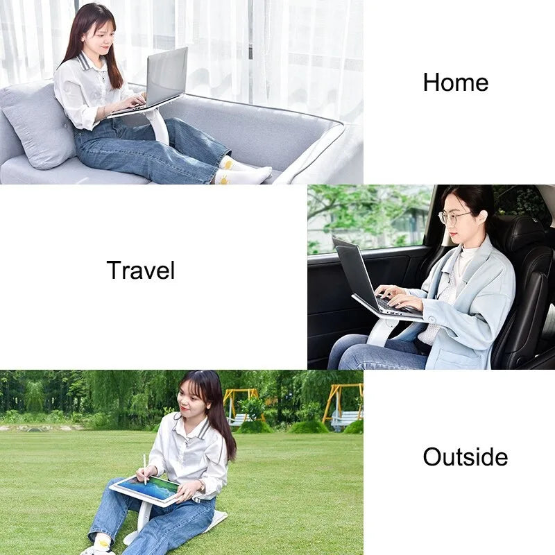 Eary Portable Car Dining Table Laptop Stand Multi-Angle Adjustable Book Reading Holder Fit For Car Seat Sofa Bed Car Accessories