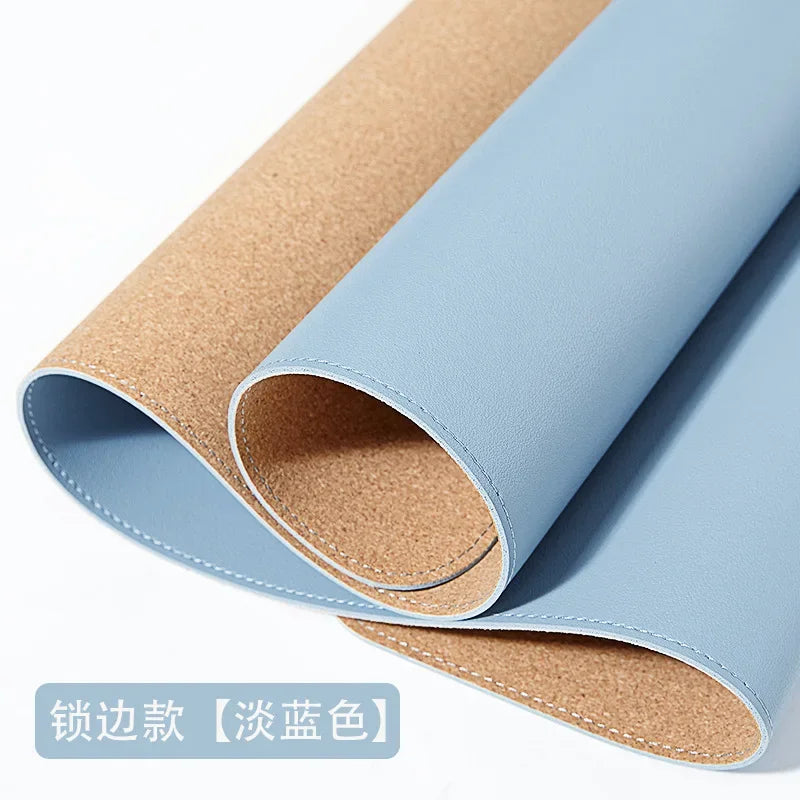 2025New office Mouse Pad 90x45/80x40/70X35/60X30cmComputer Waterproof Table Pad PU Leather Large Desk Mat Double-sided