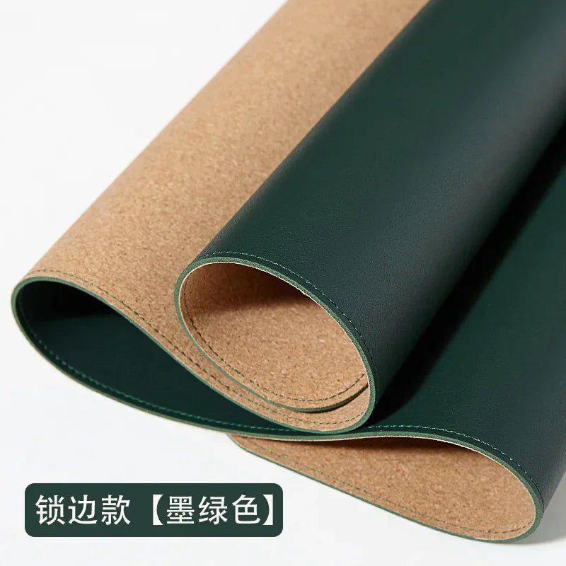 2025New office Mouse Pad 90x45/80x40/70X35/60X30cmComputer Waterproof Table Pad PU Leather Large Desk Mat Double-sided