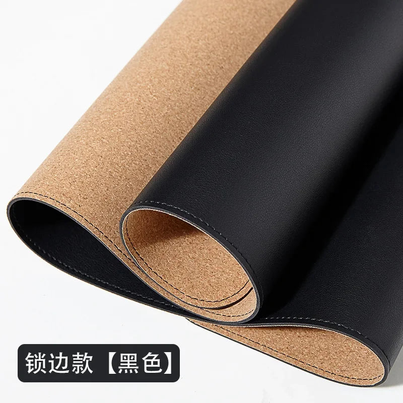 2025New office Mouse Pad 90x45/80x40/70X35/60X30cmComputer Waterproof Table Pad PU Leather Large Desk Mat Double-sided